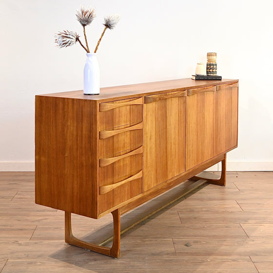 Mid Century Teak Sideboard Buffet designed by Gerald Easden for Rodd Furniture