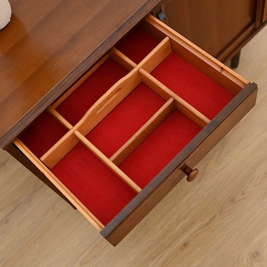 Mid Century Walnut Storage Cabinet with Drawers by MobilStil Varese Italy
