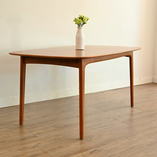Mid Century Teak Extendable Dining Table by Noblett
