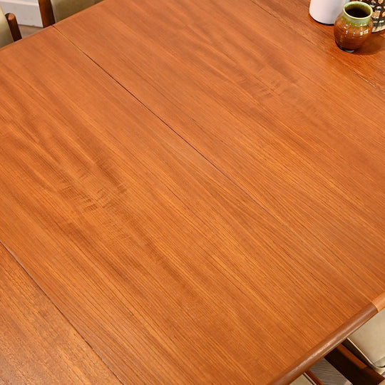 Parker Mid Century Teak Oval Extendable Dining Table