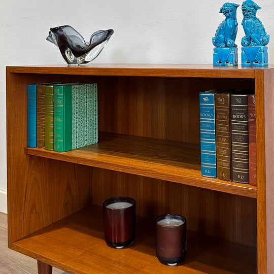 Mid Century Teak Sideboard LP Record Cabinet Bookcase by Chiswell