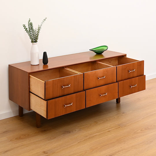 Mid Century Vintage 1960’s Teak Sideboard Dresser Drawers