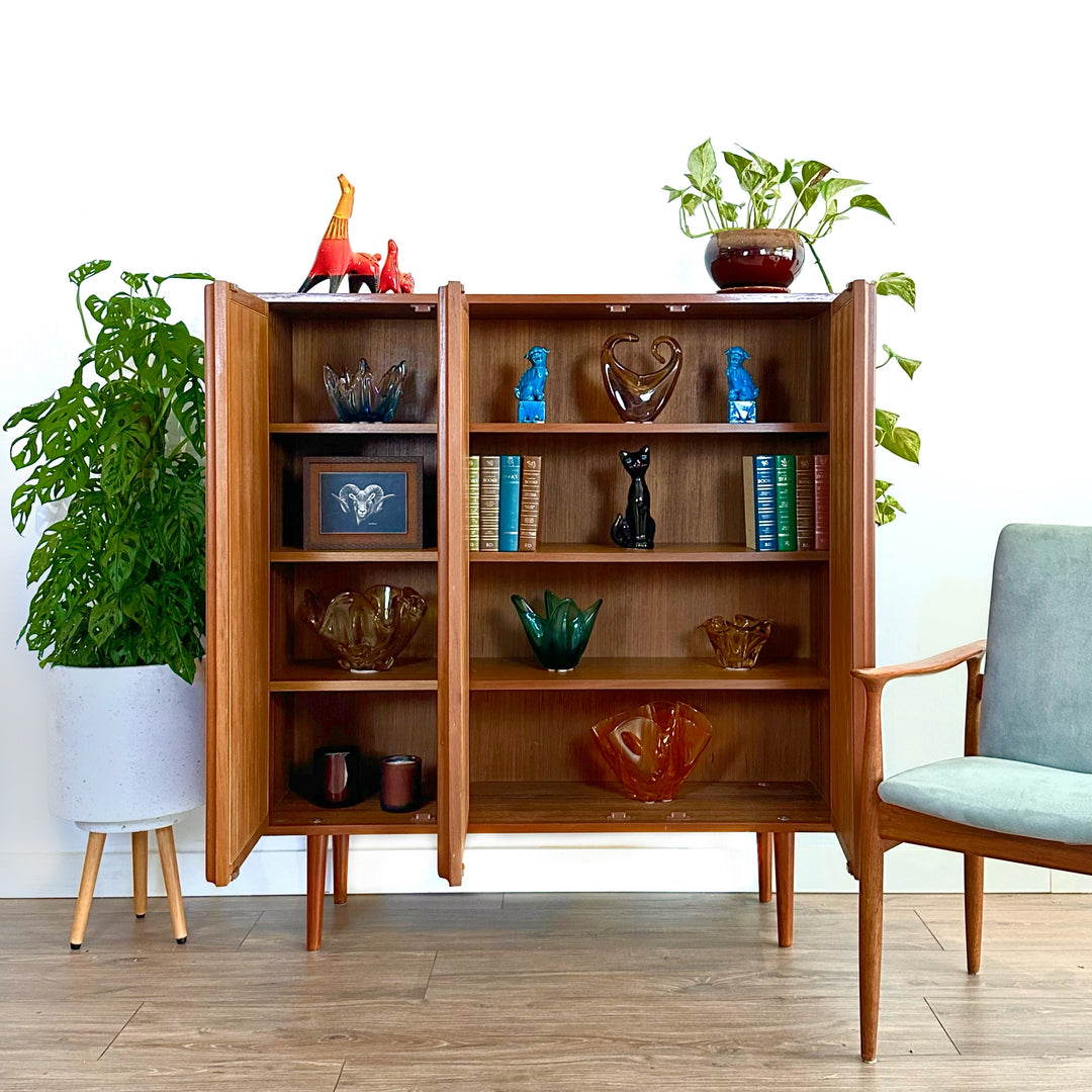 Mid Century Teak Sideboard Credenza Console by Chiswell