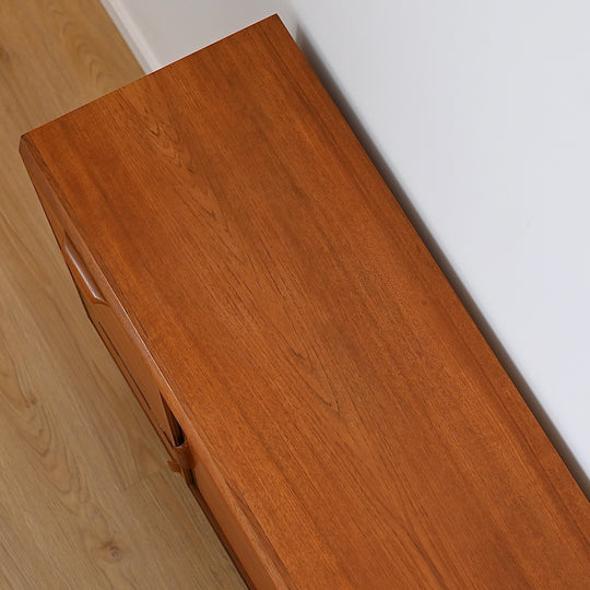 Mid Century Teak Dresser Drawers Low Boy Sideboard by Maison Paul