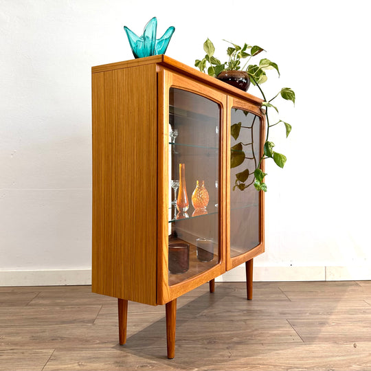 Mid Century Teak Display Cabinet by Noblett