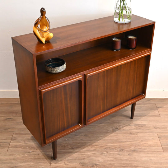 Mid Century Walnut Sideboard Buffet Credenza by Chiswell