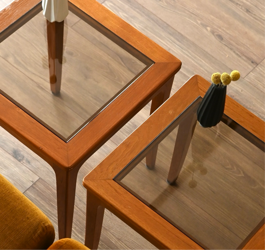 Pair Mid Century Teak Coffee or Side Tables