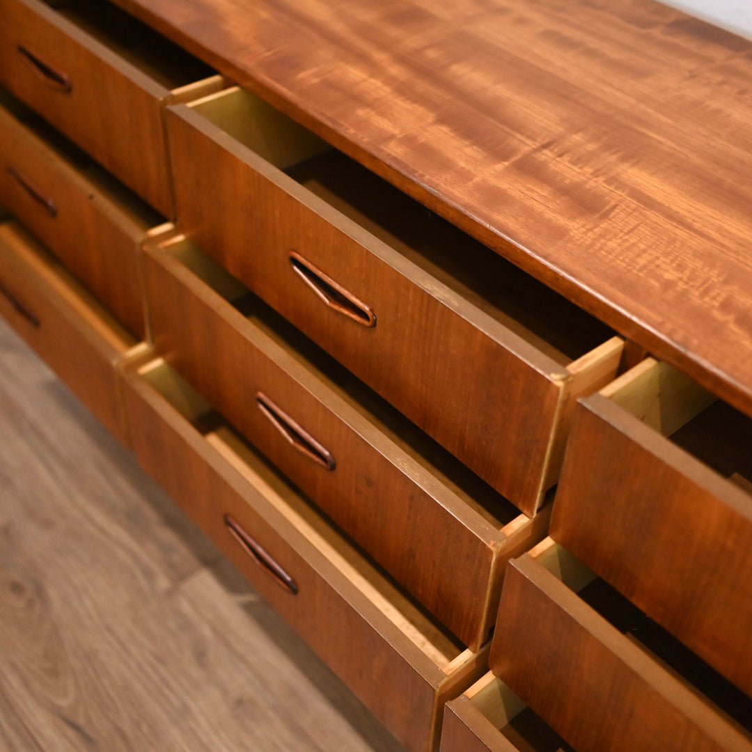 Mid Century Teak Sideboard Dresser Drawers by Berryman