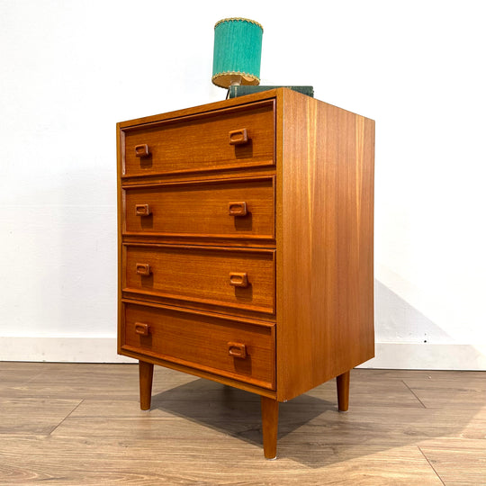 Mid Century Parker Teak Bedside Tables Drawers