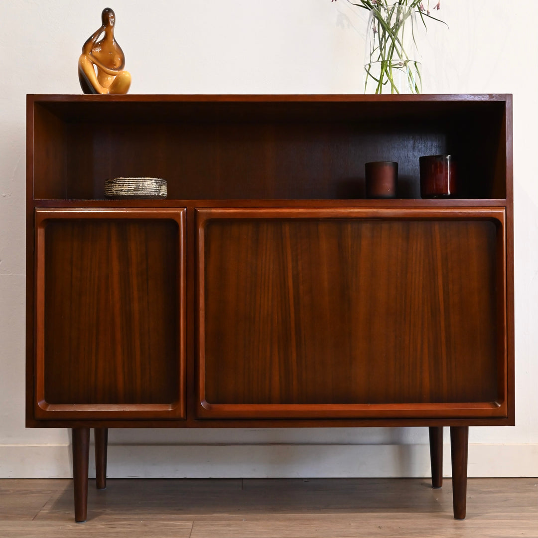 Mid Century Walnut Sideboard Buffet Credenza by Chiswell