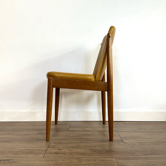 4 x Mid Century Teak and Mustard Vinyl by CRO