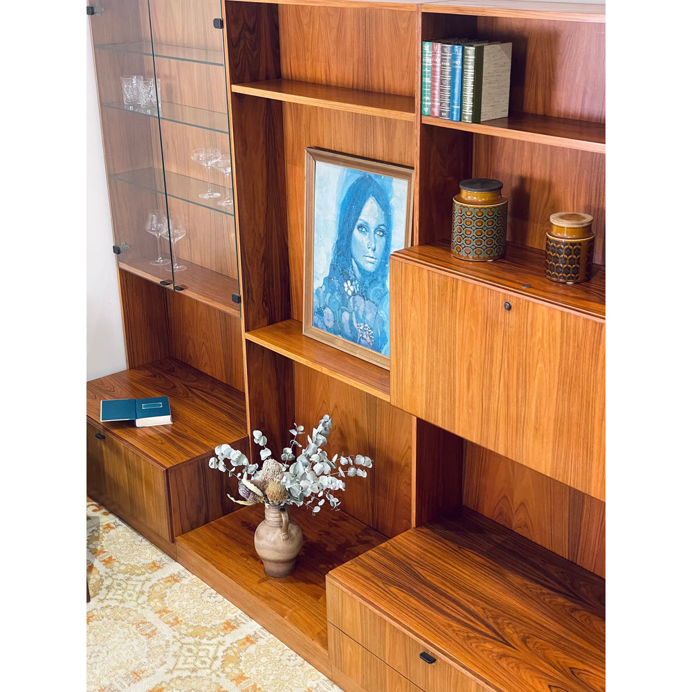 Mid Century Rosewood Wall Unit made in the UK