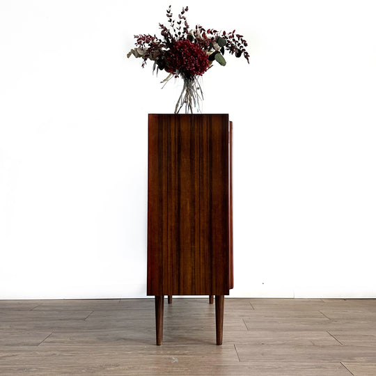 Mid Century Walnut Sideboard Bar Cabinet by Chiswell