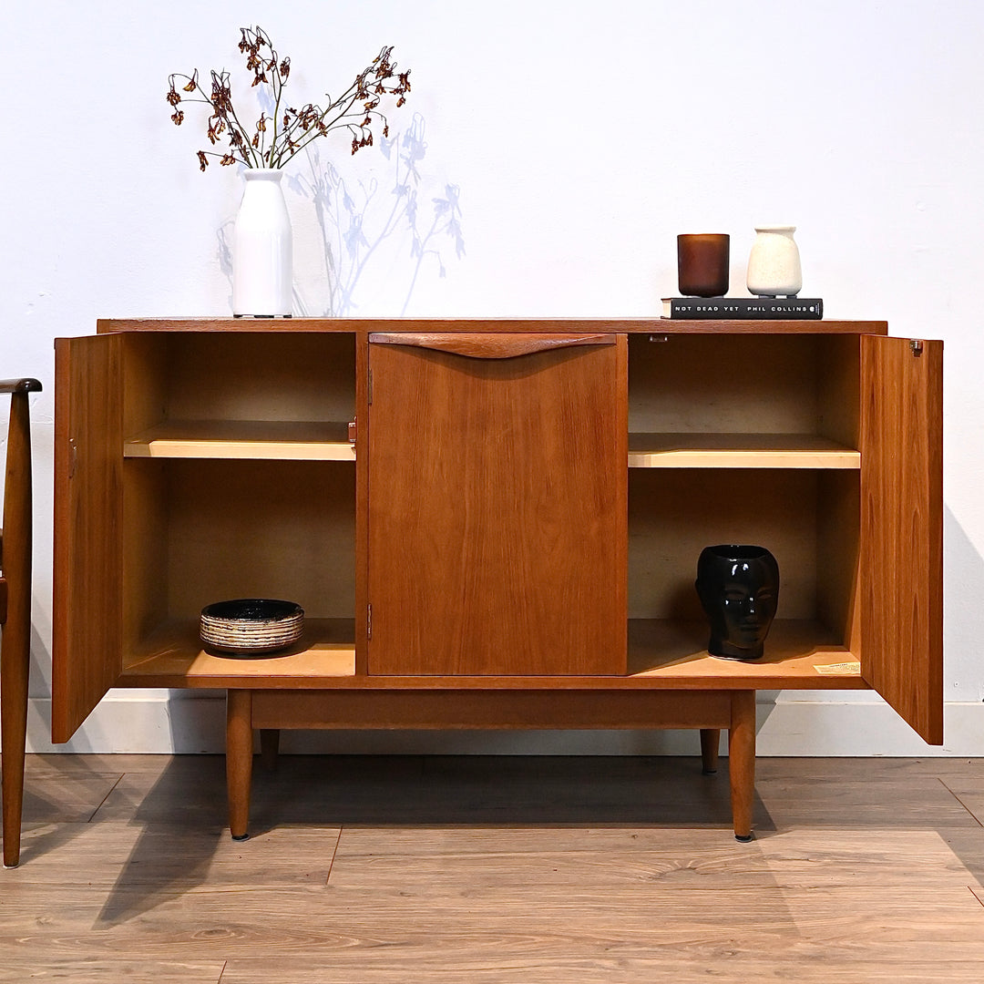 Mid Century Teak Sideboard LP Cabinet Buffet by Chiswell