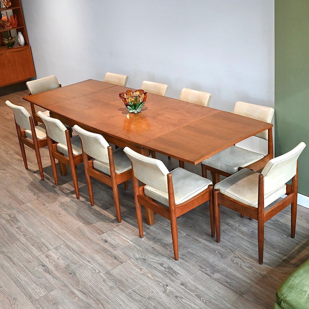 Mid Century Teak Extendable Dining Table