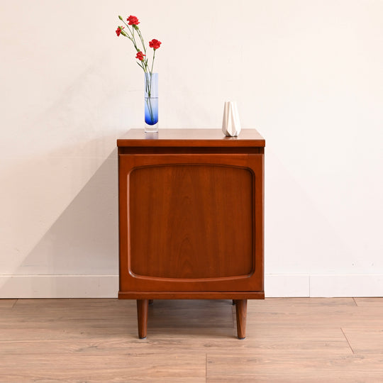 Mid Century Teak Sideboard LP Record Cabinet or Bedside Table by Noblett