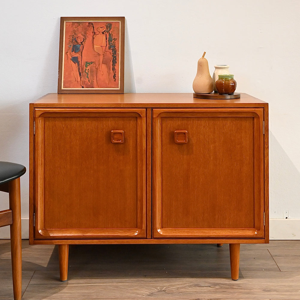 Mid Century Teak Sideboard LP Record Cabinet by Parker circa 1970s