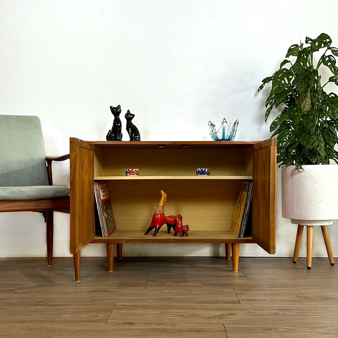 Mid Century Teak Parker Record Cabinet Sideboard