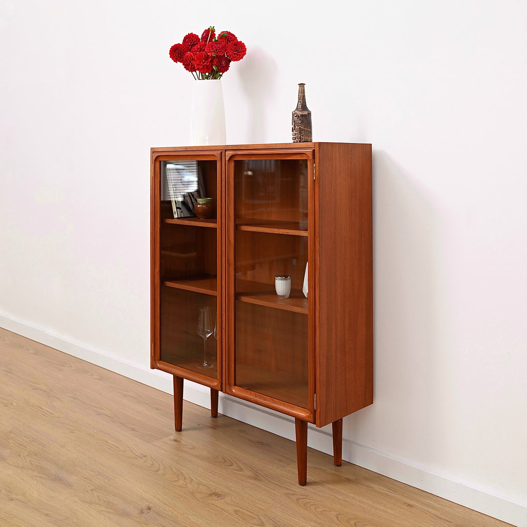 Parker Teak Glass Display Cabinet Sideboard Credenza