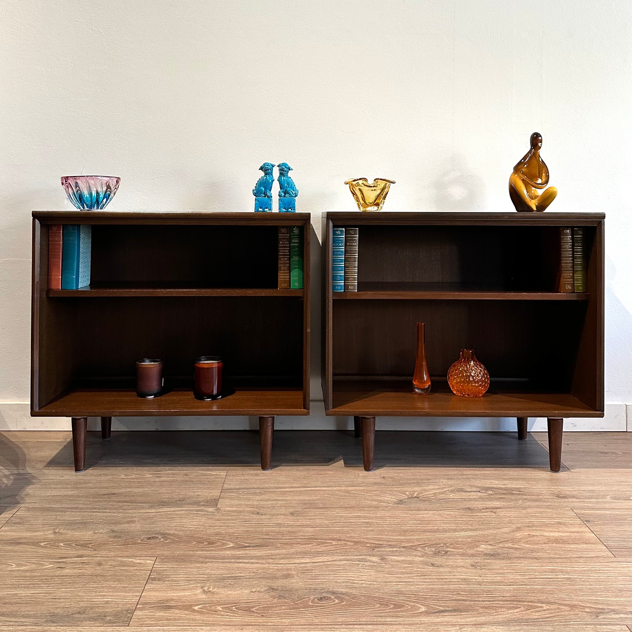 Mid Century Walnut Sideboard LP Record Bookcase Bookshelf Cabinet by C ...