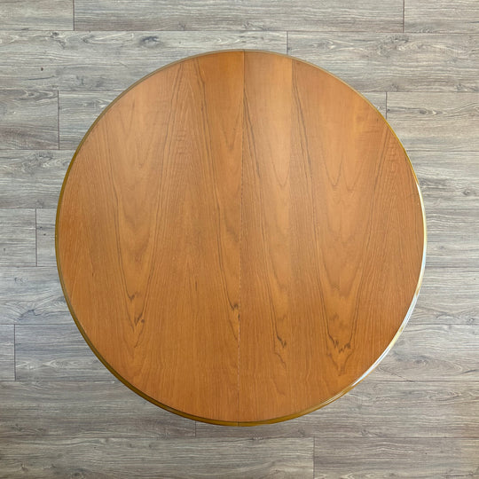 Mid Century Round Extendable Dining Table