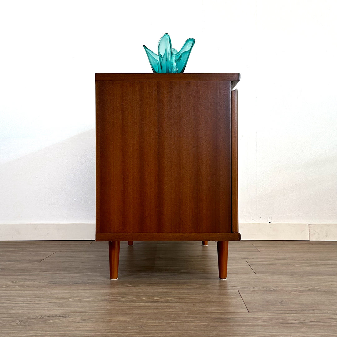 Mid Century Walnut Sideboard LP Record Cabinet by Noblett