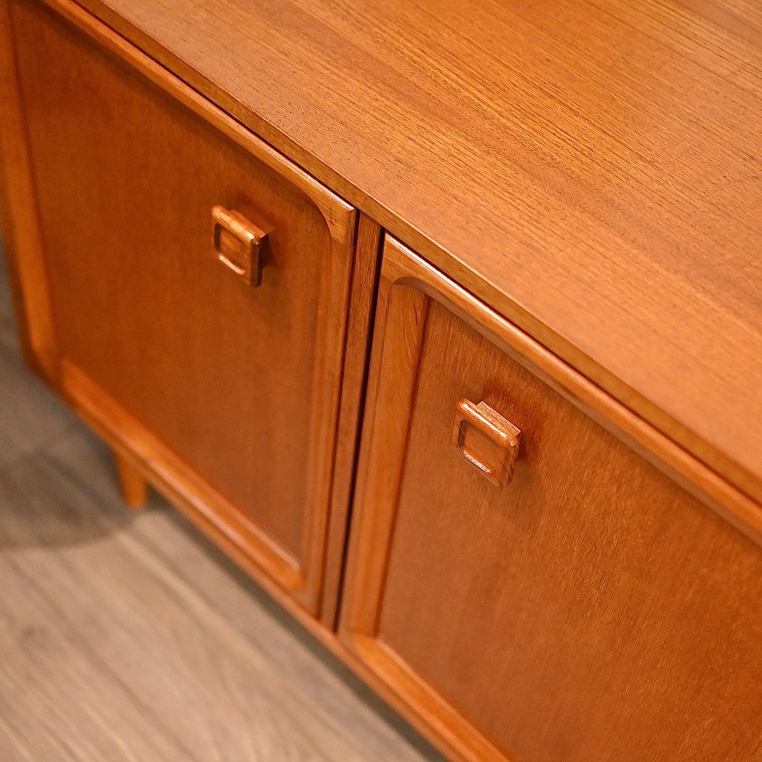 Mid Century Teak Sideboard LP Record Cabinet by Parker circa 1970s