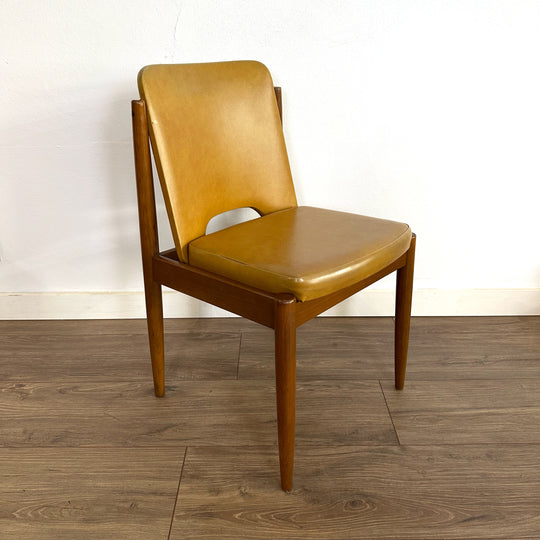 4 x Mid Century Teak and Mustard Vinyl by CRO