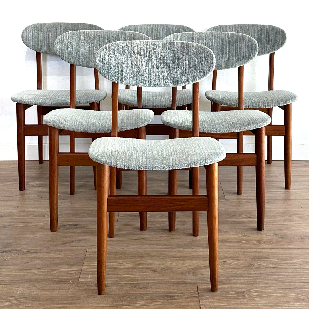 6x Mid Century Teak Dining Chairs by Elite