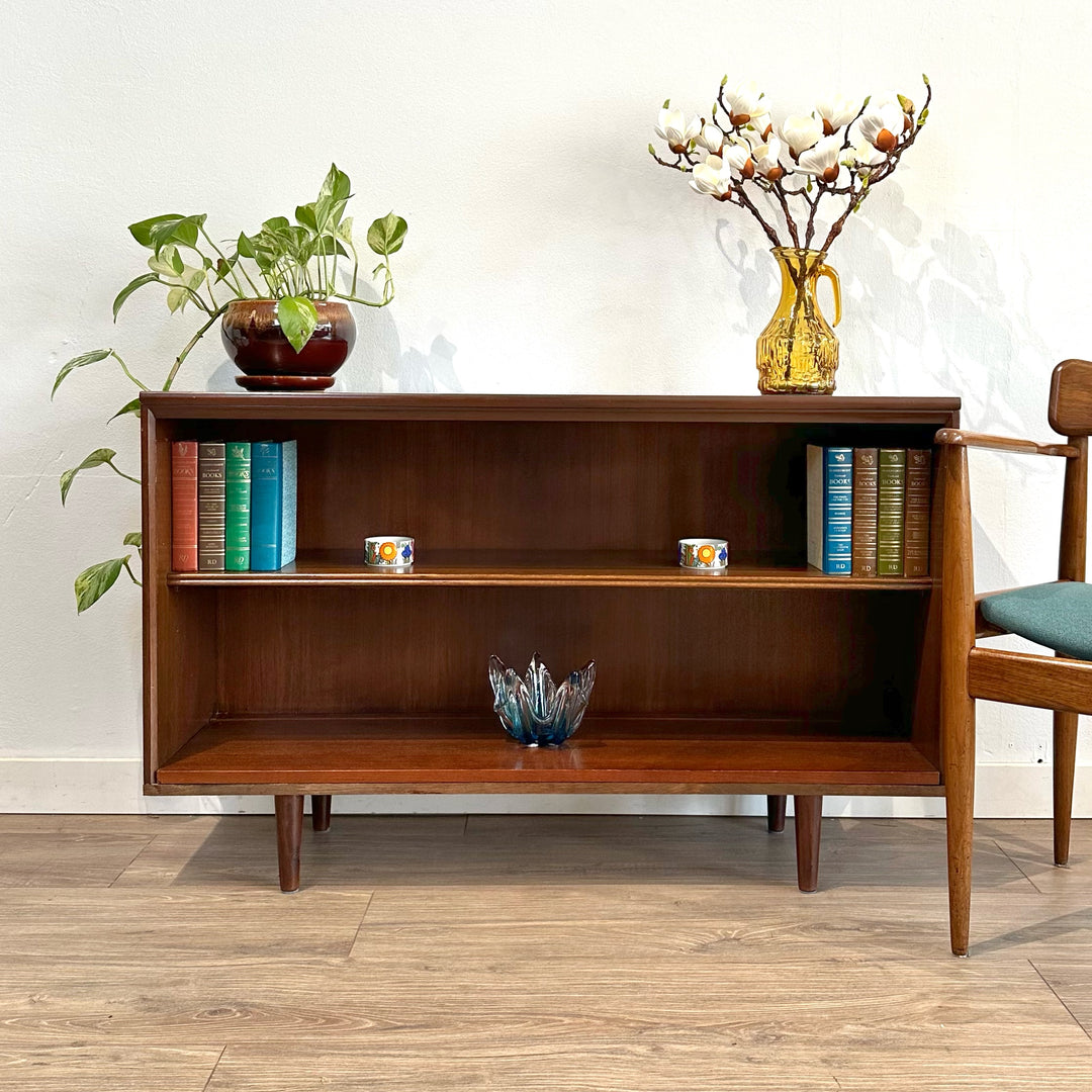 Mid Century Walnut Sideboard LP Record Bookcase by Chiswell