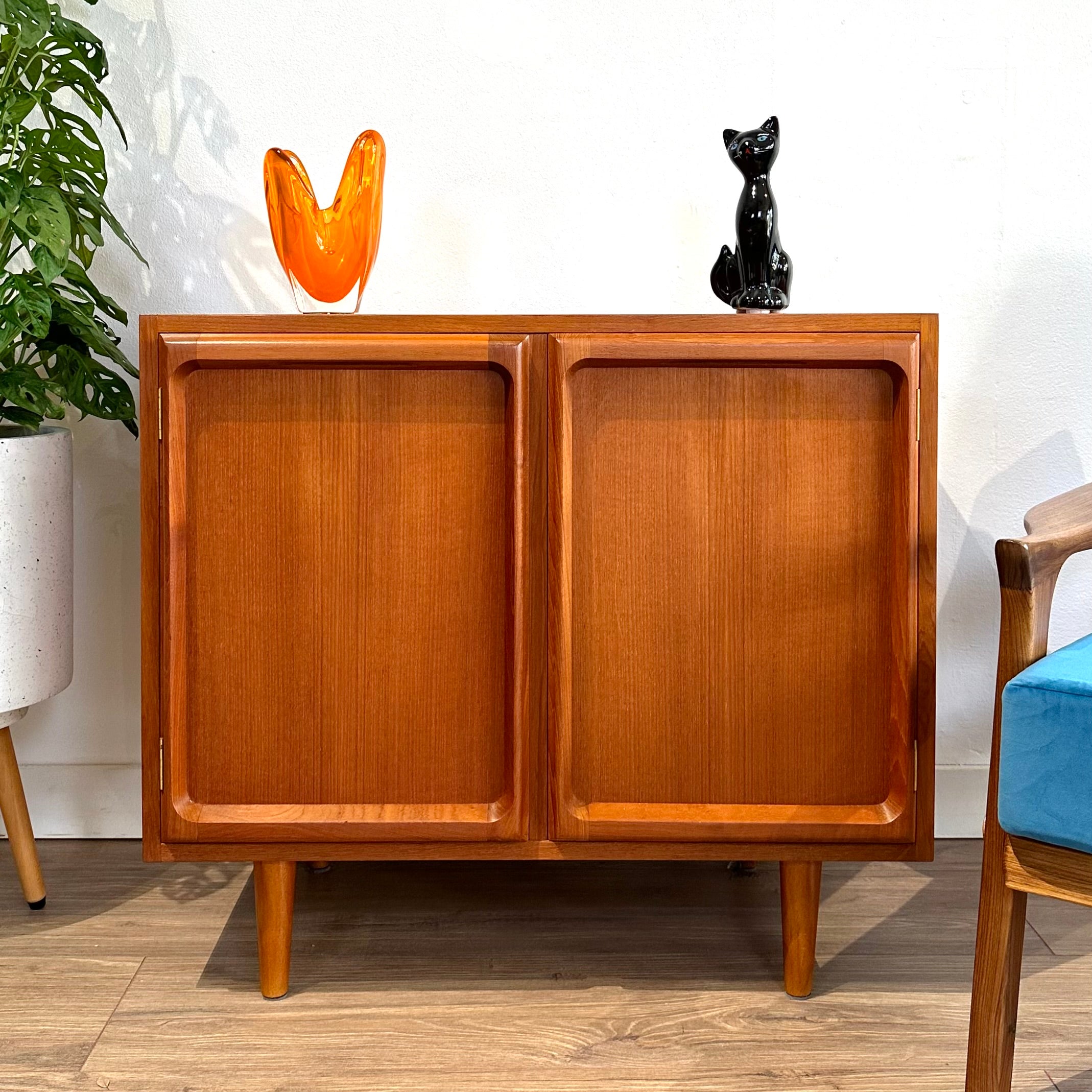 Mid Century Teak Sideboard LP Record Cabinet by Chiswell