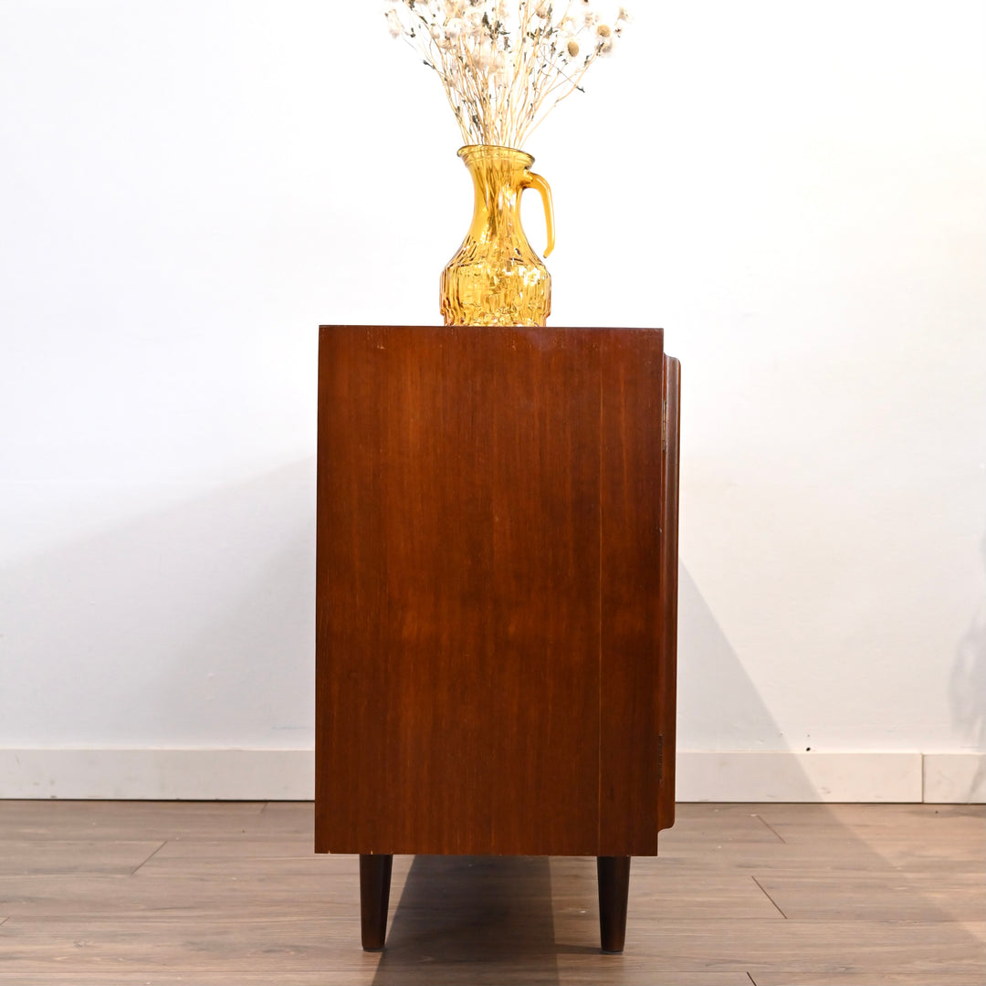 Mid Century Walnut Sideboard LP Record Cabinet by Chiswell