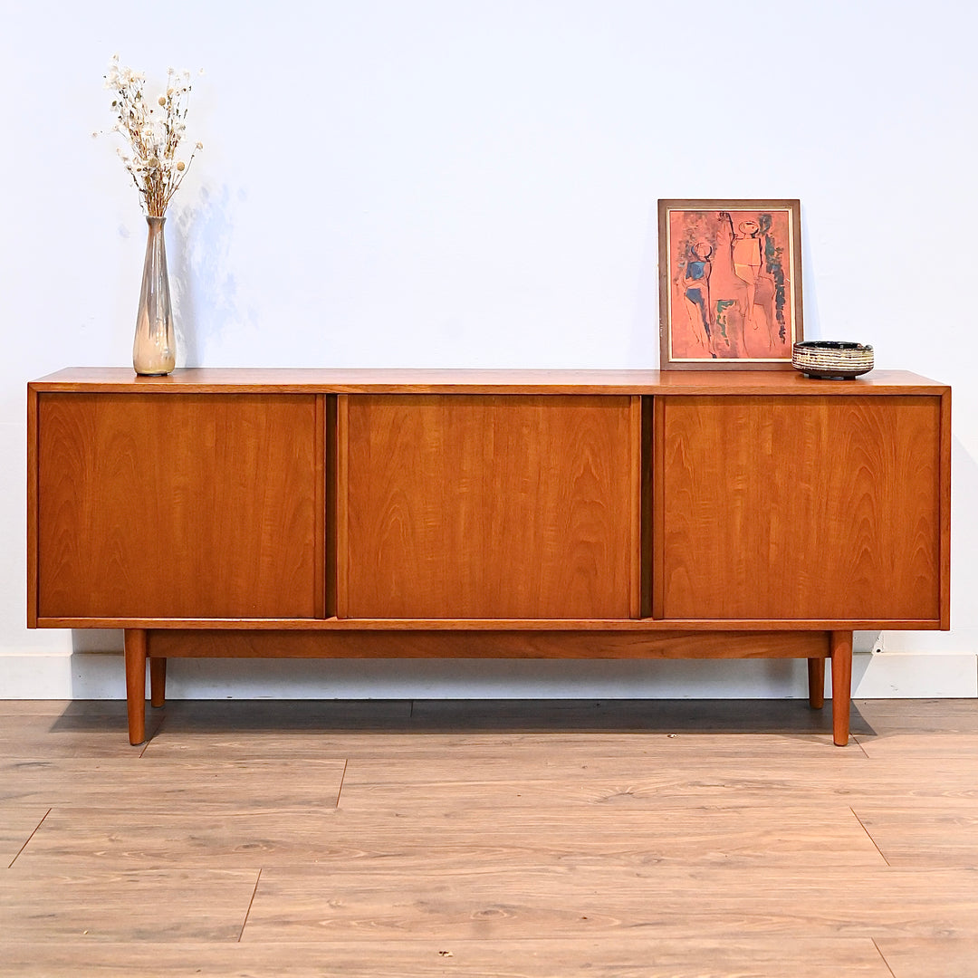 Mid Century Teak Sideboard Credenza Entertainment Unit by Kolter