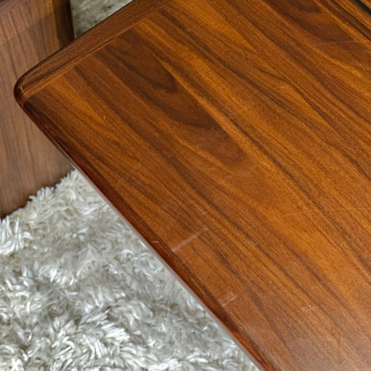 Mid Century Afra and Tobia Scarpa for B&b Italia Rosewood Nesting “Artona” Coffee Tables