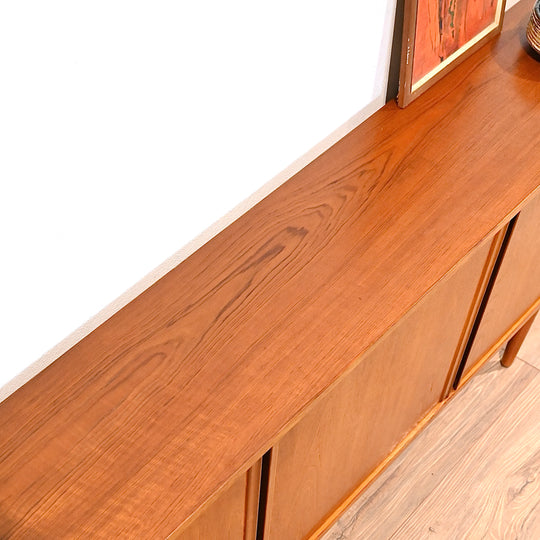 Mid Century Teak Sideboard Credenza Entertainment Unit by Kolter