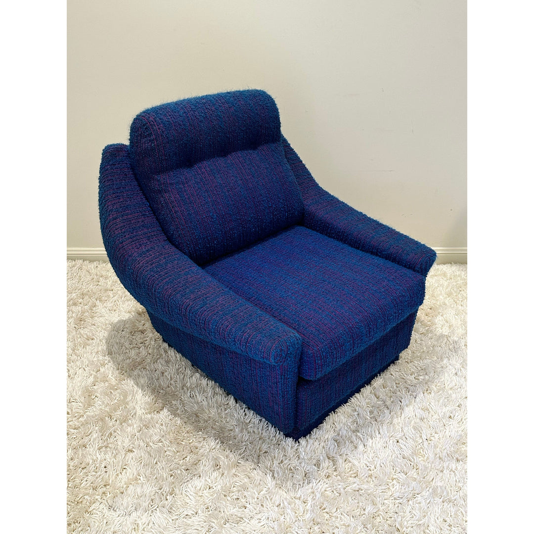 Mid Century Blue and Purple Single armchair by Parker Furniture