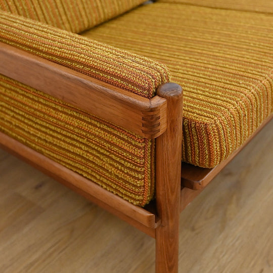 Rare Danish Deluxe "Rifka" Lounge Suite - Blackwood Frames and Original Mustard Upholstery