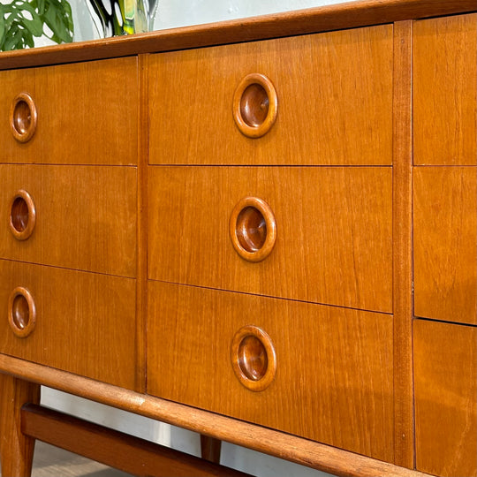 Mid Century Teak Retro Sideboard Dresser Drawers