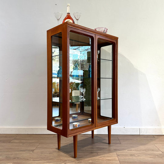 Mid Century Teak Sideboard Display Cabinet by Chiswell