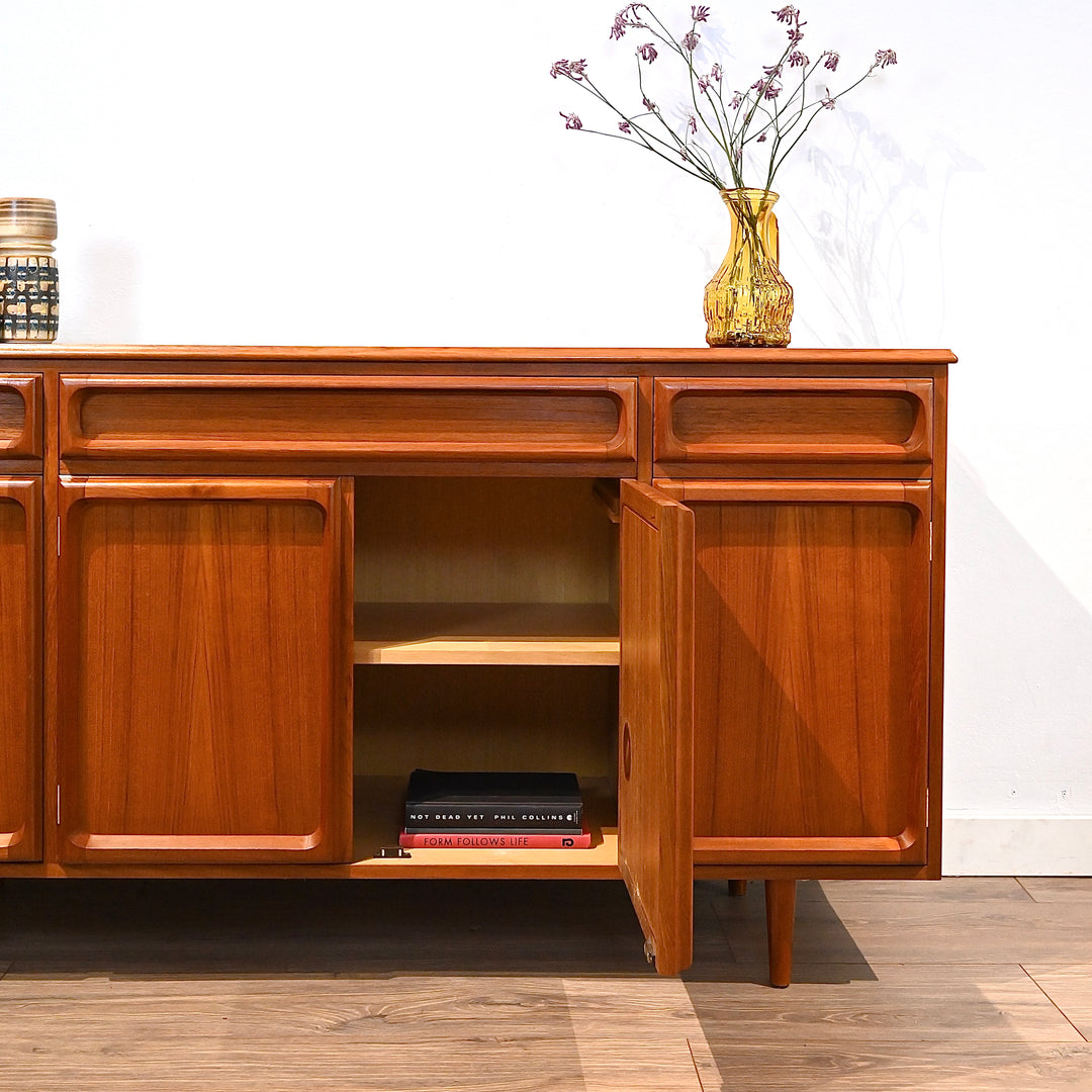 Mid Century Teak Sideboard Buffet LP Cabinet by Chiswell