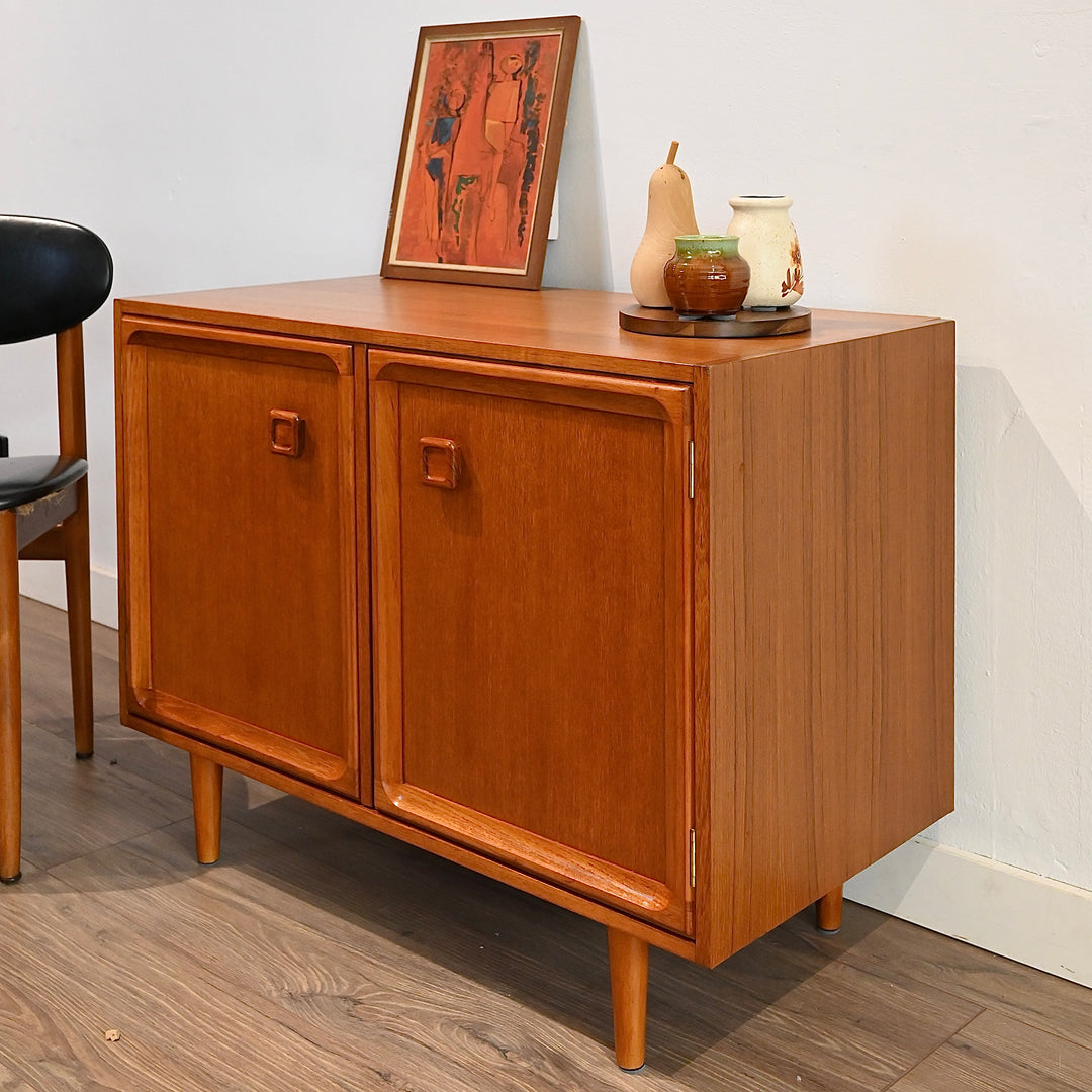 Mid Century Teak Sideboard LP Record Cabinet by Parker circa 1970s