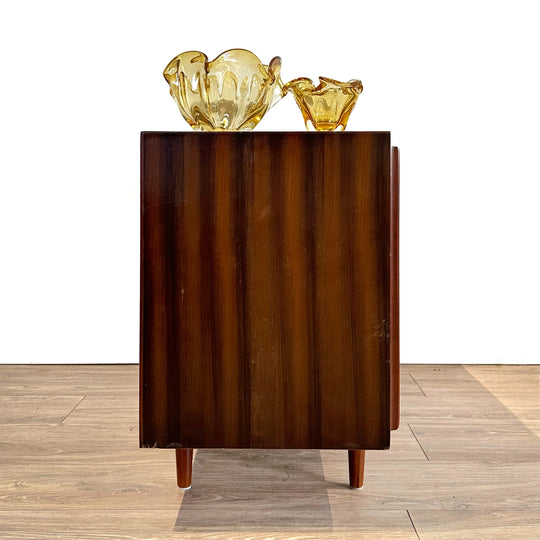 Mid Century Walnut Sideboard LP Cabinet by Chiswell