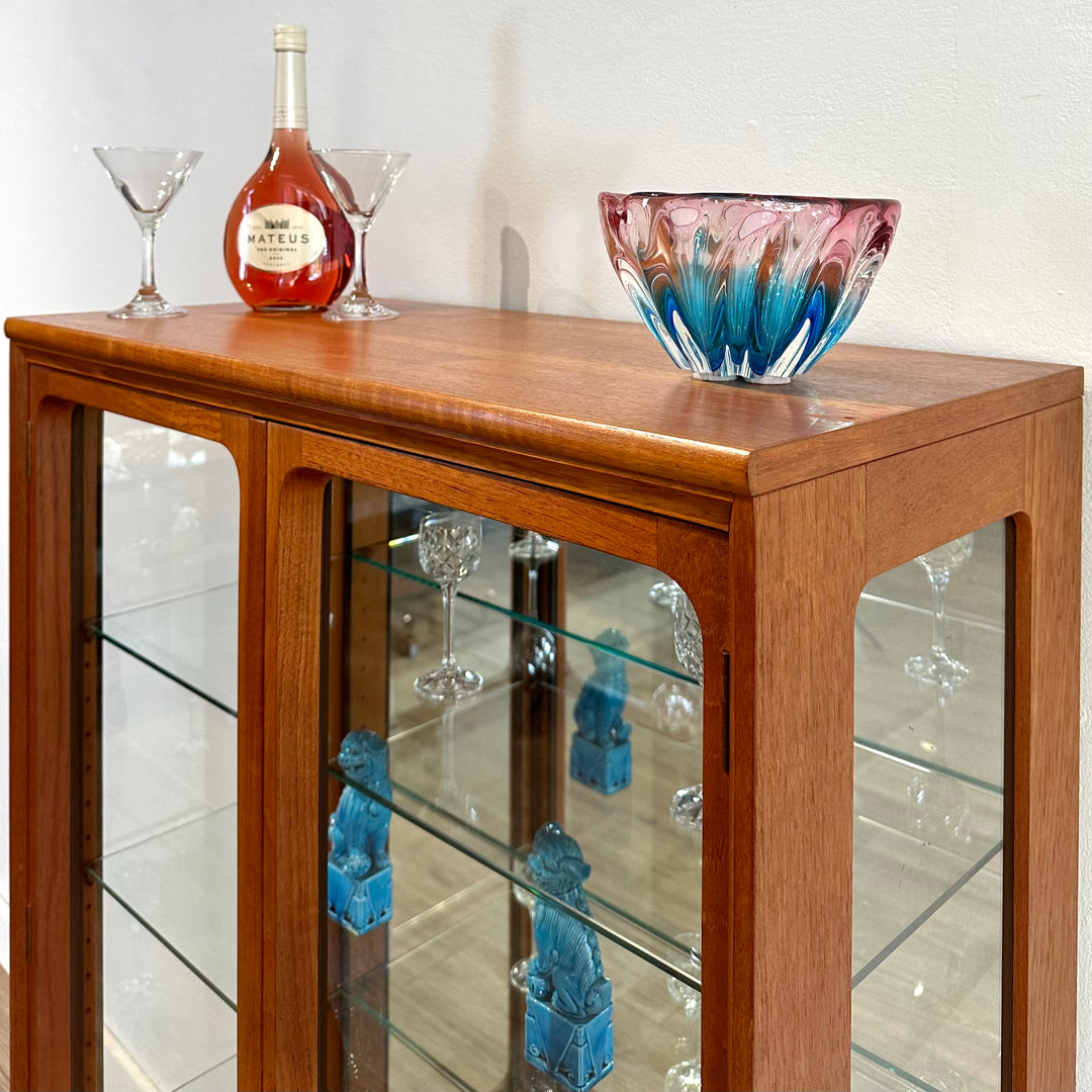 Mid Century Teak Sideboard Display Cabinet by Chiswell