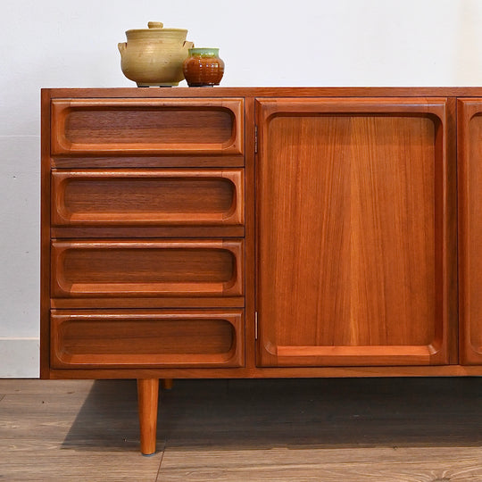 Mid Century Teak Sideboard LP Record Cabinet by Chiswell