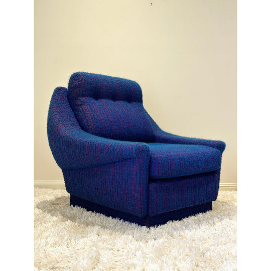 Mid Century Blue and Purple Single armchair by Parker Furniture