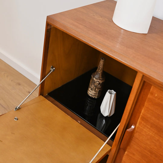 Mid Century Teak Dresser Drawers Low Boy Sideboard by Maison Paul