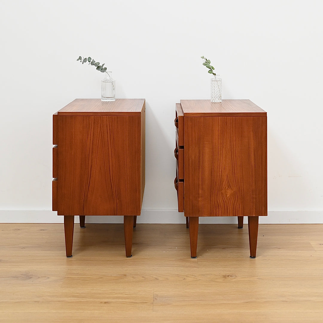 Mid Century Teak Bedside Tables Night stands by Berryman