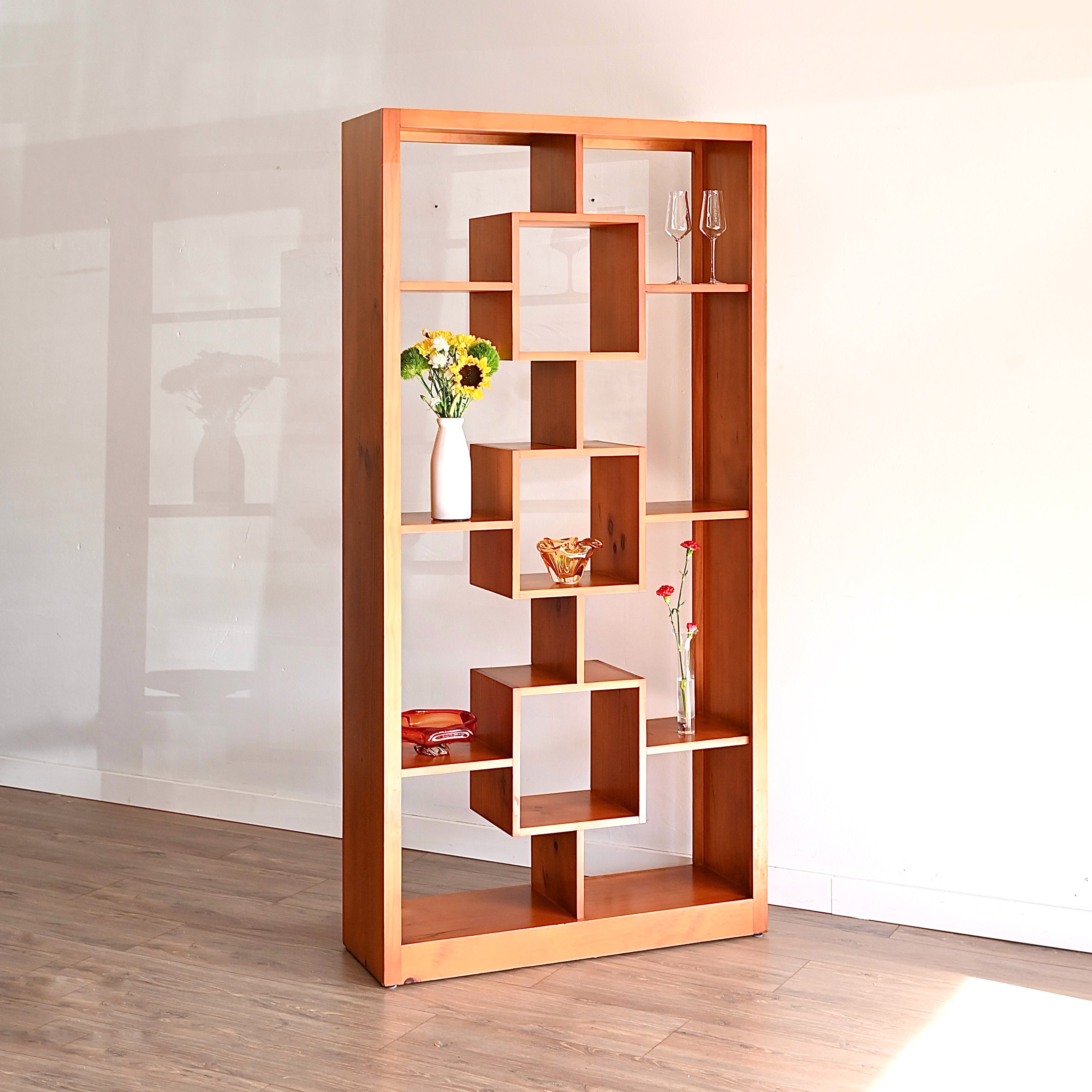 Vintage Timber Bookshelf Display