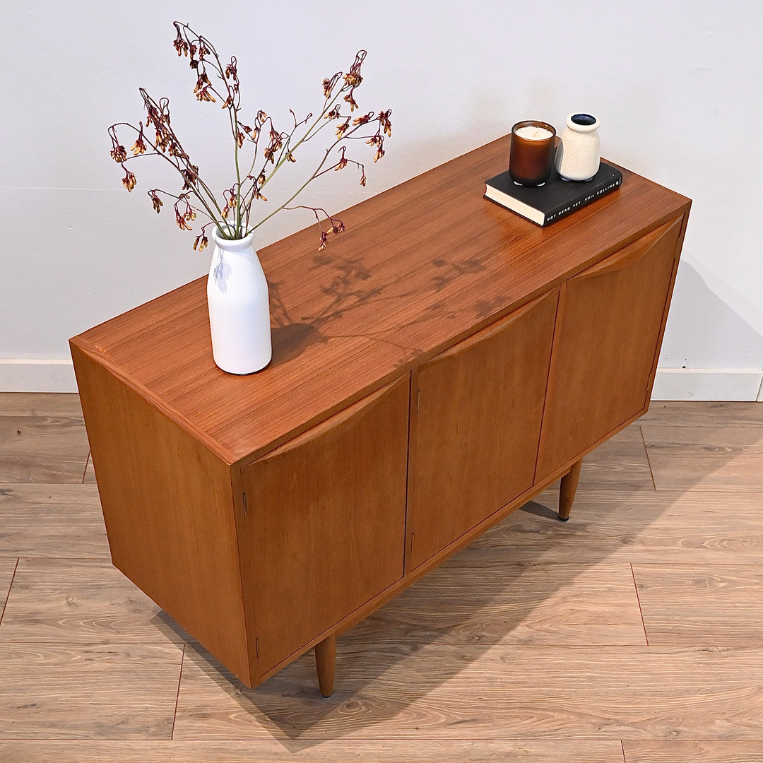 Mid Century Teak Sideboard LP Cabinet Buffet by Chiswell