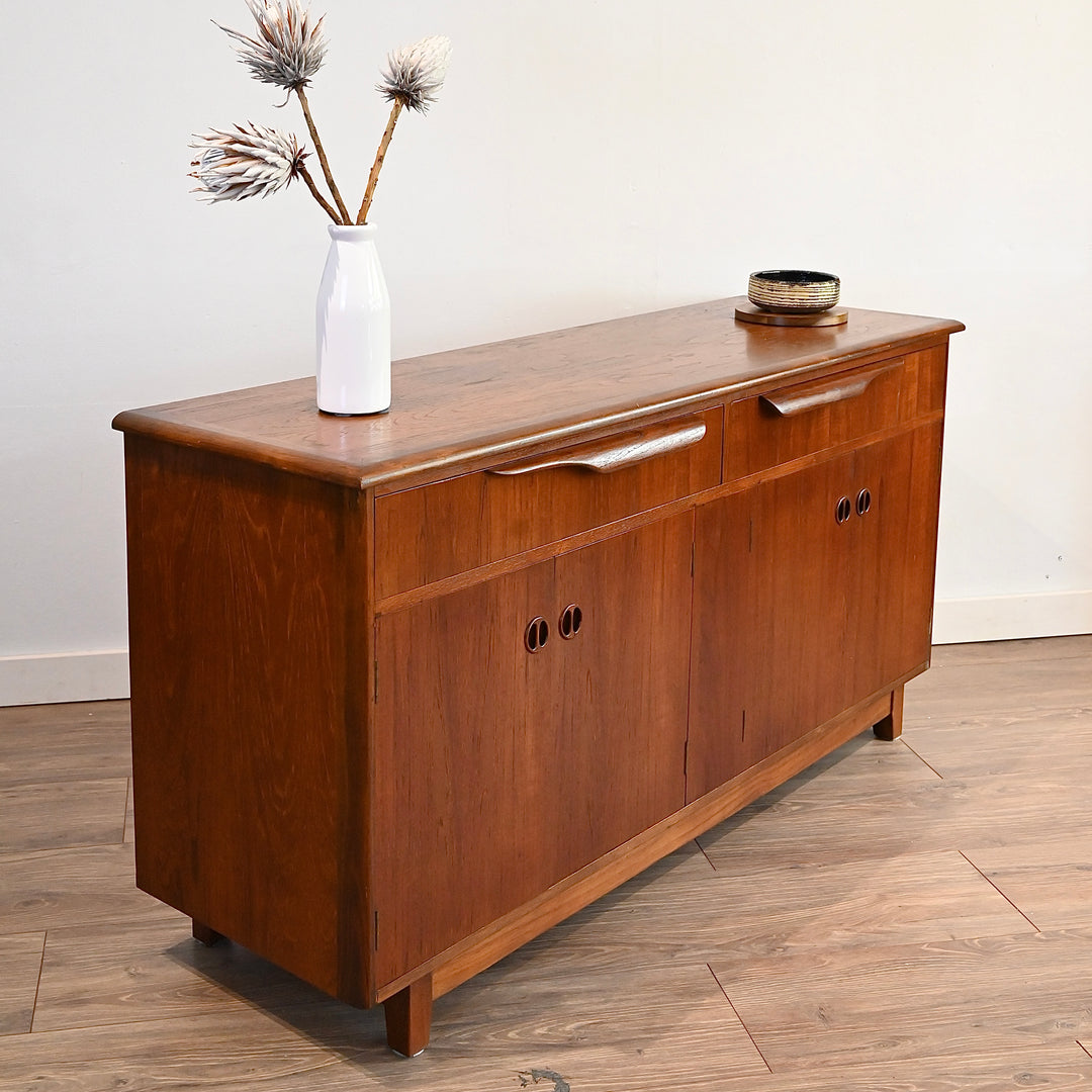 Mid Century Teak hall stand sideboard buffet by Burgess Furniture